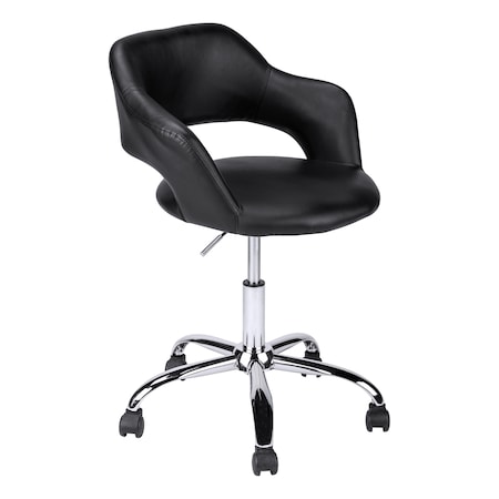 Monarch Specialties Office Chair, Adjustable Height, Swivel, Ergonomic, Armrests, Computer Desk, Work, Metal, Black I 7298